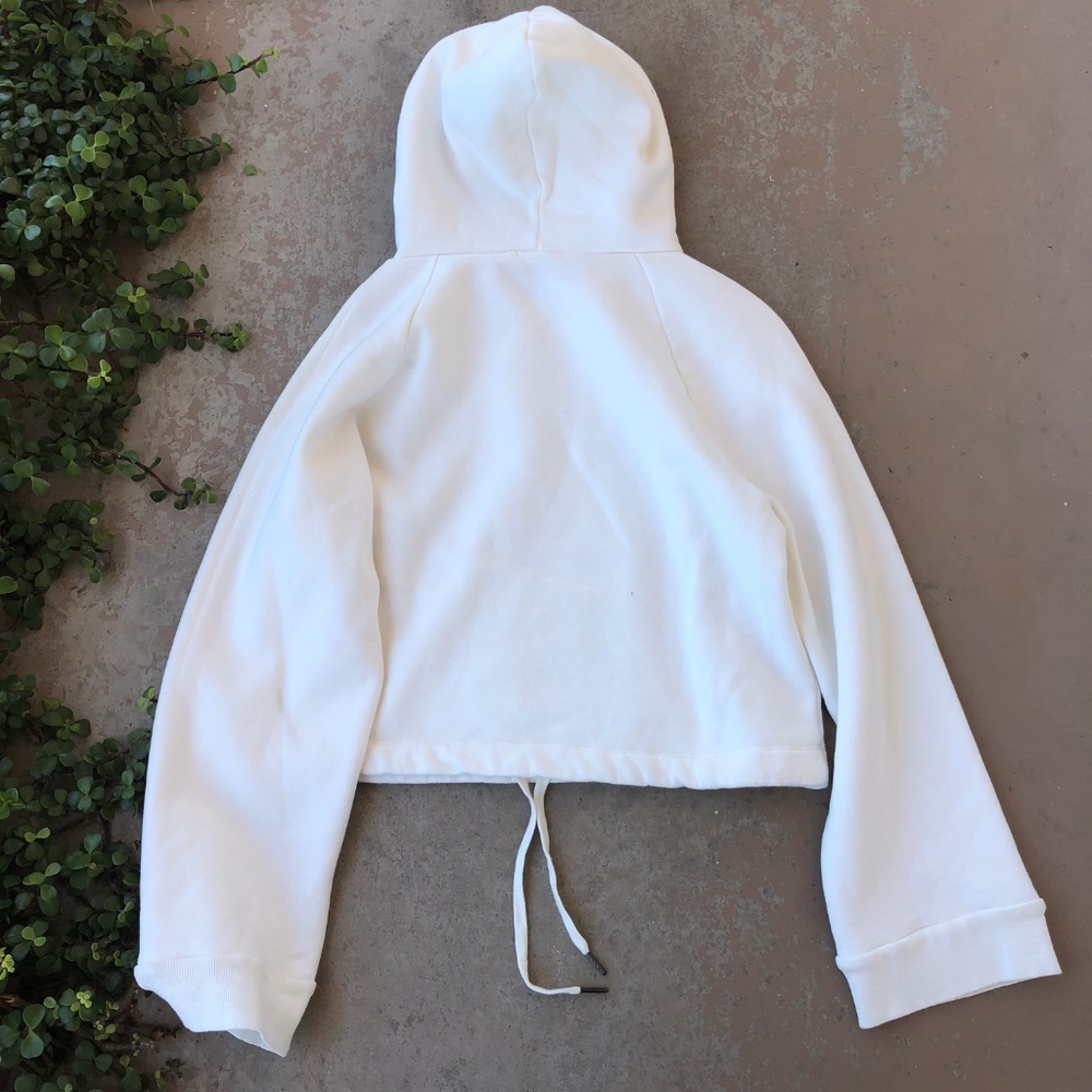 Pam & Gela Palm Tree Graffiti Crop Pullover Hoodie - Picture 3 of 6